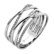 ZR2527 Right Hand Ring in 14k Gold with Diamonds