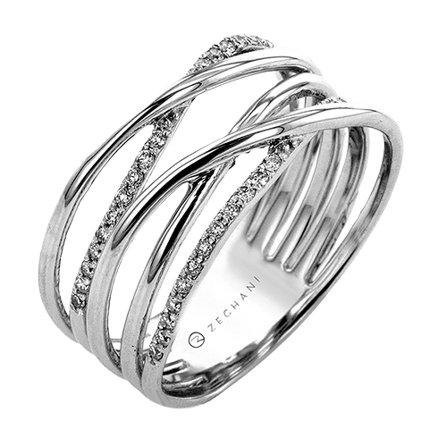 ZR2527 Right Hand Ring in 14k Gold with Diamonds