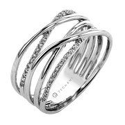 ZR2527 Right Hand Ring in 14k Gold with Diamonds