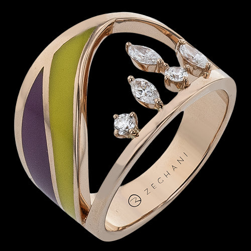 ZR2578 Color Ring in 14k Gold with Diamonds