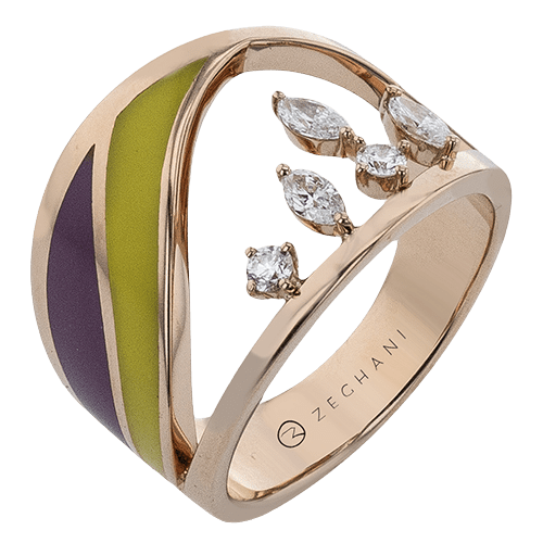 ZR2578 Color Ring in 14k Gold with Diamonds