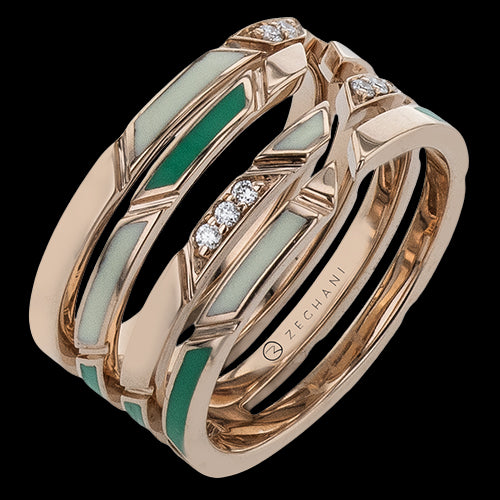 ZR2580 Color Ring in 14k Gold with Diamonds