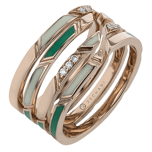 ZR2580 Color Ring in 14k Gold with Diamonds