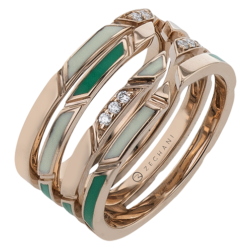 ZR2580 Color Ring in 14k Gold with Diamonds