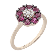 ZR2592-R Color Ring in 14k Gold with Diamonds