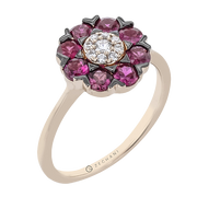 ZR2592-R Color Ring in 14k Gold with Diamonds