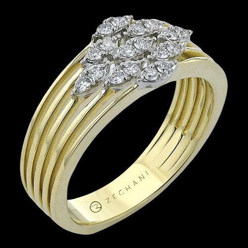 ZR2596 Right Hand Ring in 14k Gold with Diamonds