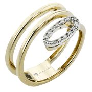 ZR2598 Right Hand Ring in 14k Gold with Diamonds