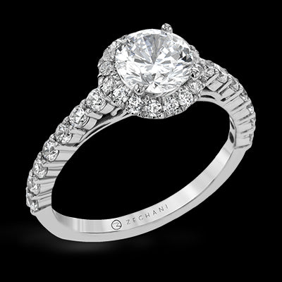 ZR25PRER Wedding Set in 14k Gold with Diamonds