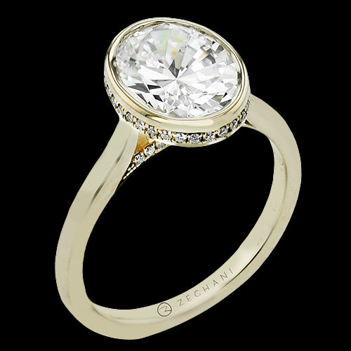 ZR2605-OV Engagement Ring in 14k Gold with Diamonds