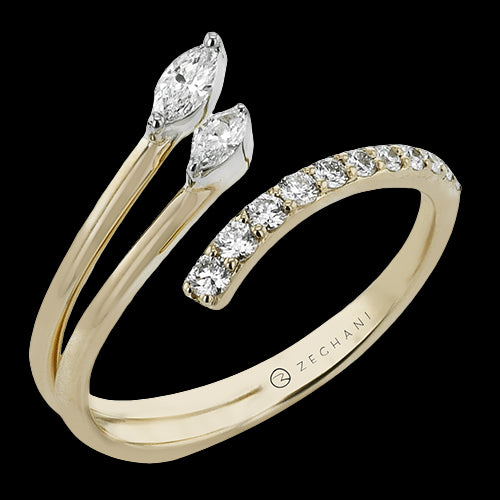 ZR2607 Right Hand Ring in 14k Gold with Diamonds