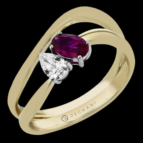 ZR2608 Color Ring in 14k Gold