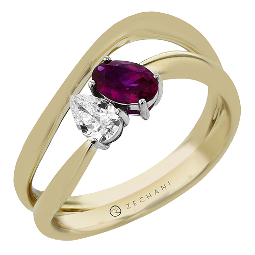 ZR2608 Color Ring in 14k Gold
