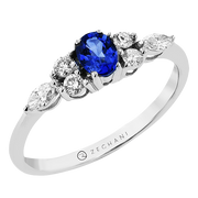 ZR2613 Color Ring in 14k Gold with Diamonds