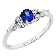 ZR2613 Color Ring in 14k Gold with Diamonds