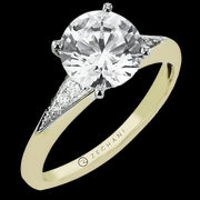 ZR2615 Engagement Ring in 14k Gold with Diamonds