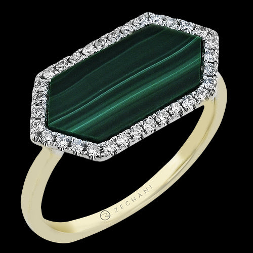 ZR2620 Color Ring in 14k Gold with Diamonds