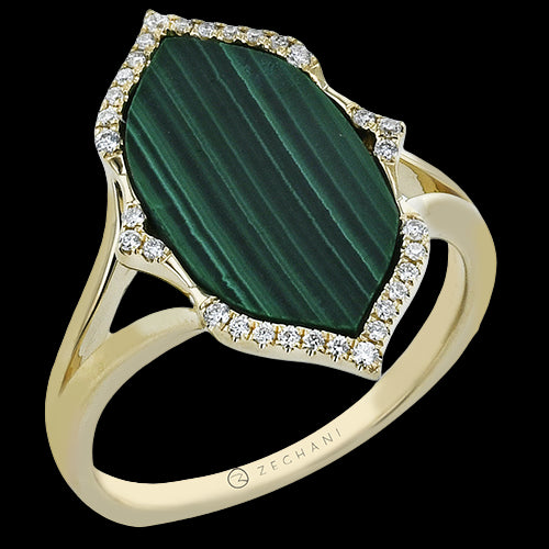 ZR2623 Color Ring in 14k Gold with Diamonds