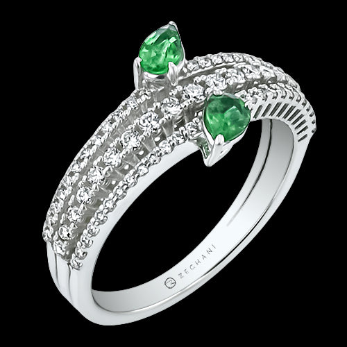 ZR2624 Color Ring in 14k Gold with Diamonds