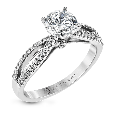 ZR28PRER Wedding Set in 14k Gold with Diamonds