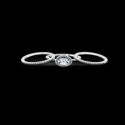 ZR357 Wedding Set in 14k Gold with Diamonds
