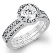 ZR357 Wedding Set in 14k Gold with Diamonds