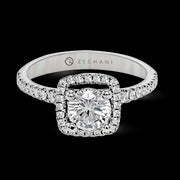 ZR393 Engagement Ring in 14k Gold with Diamonds