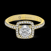 ZR393 Engagement Ring in 14k Gold with Diamonds