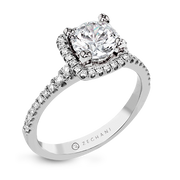 ZR393 Engagement Ring in 14k Gold with Diamonds