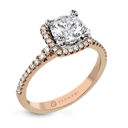 ZR393 Engagement Ring in 14k Gold with Diamonds