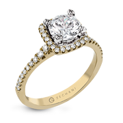 ZR393 Engagement Ring in 14k Gold with Diamonds