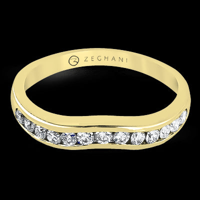 ZR401 Anniversary Ring in 14k Gold with Diamonds