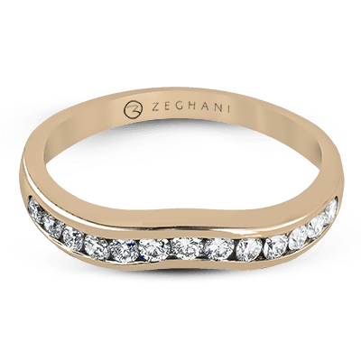 ZR401 Anniversary Ring in 14k Gold with Diamonds