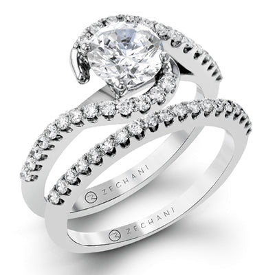 ZR407 Wedding Set in 14k Gold with Diamonds