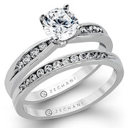 ZR415 Wedding Set in 14k Gold with Diamonds