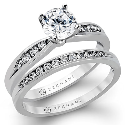 ZR415 Wedding Set in 14k Gold with Diamonds