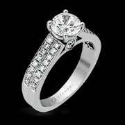 ZR418 Engagement Ring in 14k Gold with Diamonds