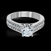 ZR418 Engagement Ring in 14k Gold with Diamonds