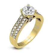 ZR418 Engagement Ring in 14k Gold with Diamonds