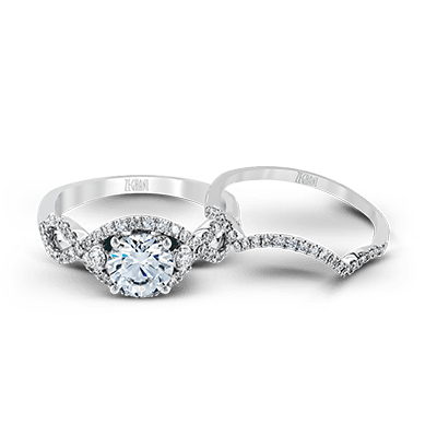 ZR422 Wedding Set in 14k Gold with Diamonds