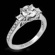 ZR446 Engagement Ring in 14k Gold with Diamonds