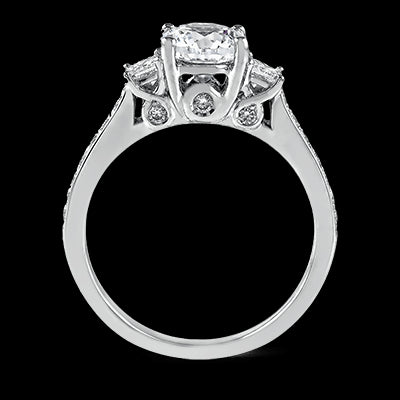 ZR446 Engagement Ring in 14k Gold with Diamonds