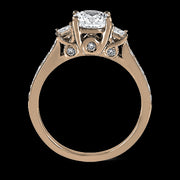 ZR446 Engagement Ring in 14k Gold with Diamonds
