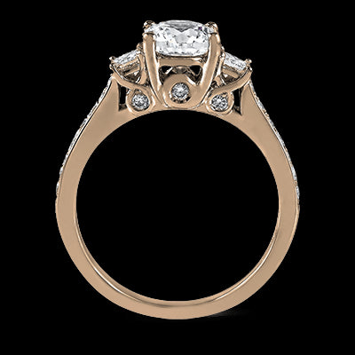 ZR446 Engagement Ring in 14k Gold with Diamonds