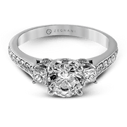 ZR446 Engagement Ring in 14k Gold with Diamonds