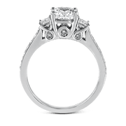 ZR446 Engagement Ring in 14k Gold with Diamonds