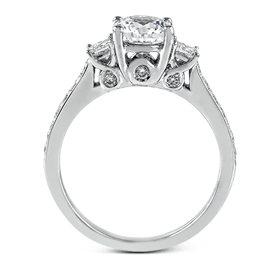 ZR446 Engagement Ring in 14k Gold with Diamonds