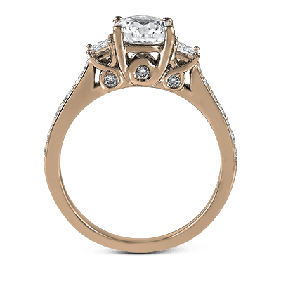 ZR446 Engagement Ring in 14k Gold with Diamonds