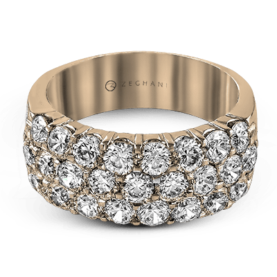 ZR489 Anniversary Ring in 14k Gold with Diamonds