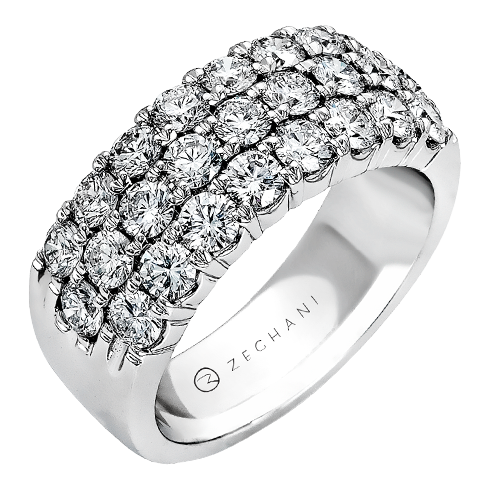 ZR489 Anniversary Ring in 14k Gold with Diamonds